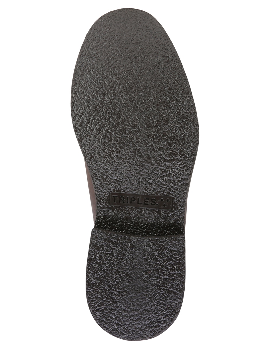 Bota triples casual de piel para hombre