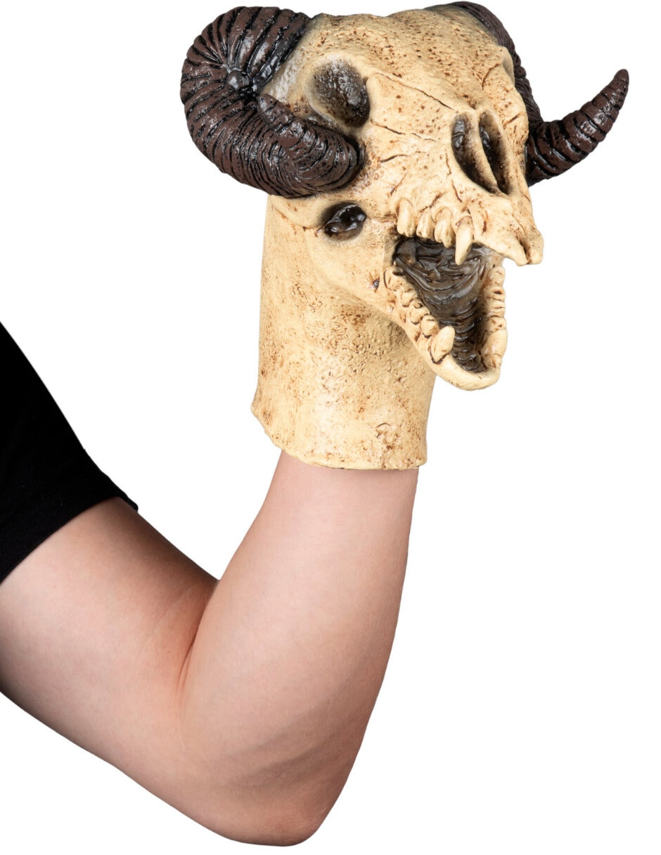 Guantes para disfraz de Marioneta de Cráneo de animal Rev