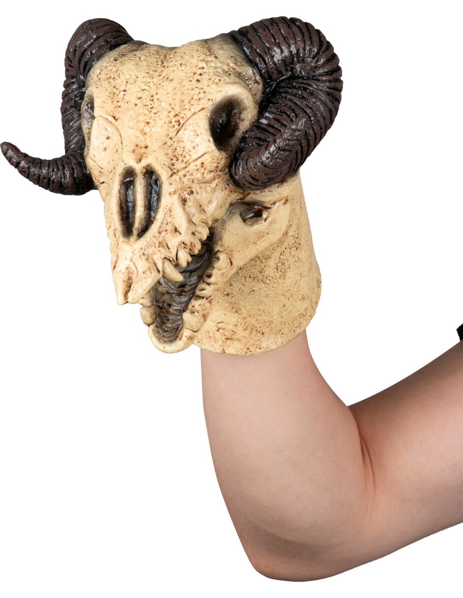 Guantes para disfraz de Marioneta de Cráneo de animal Rev