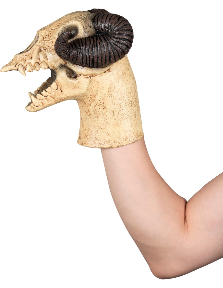 Guantes para disfraz de Marioneta de Cráneo de animal Rev