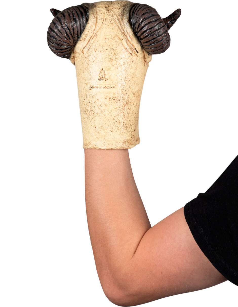 Guantes para disfraz de Marioneta de Cráneo de animal Rev