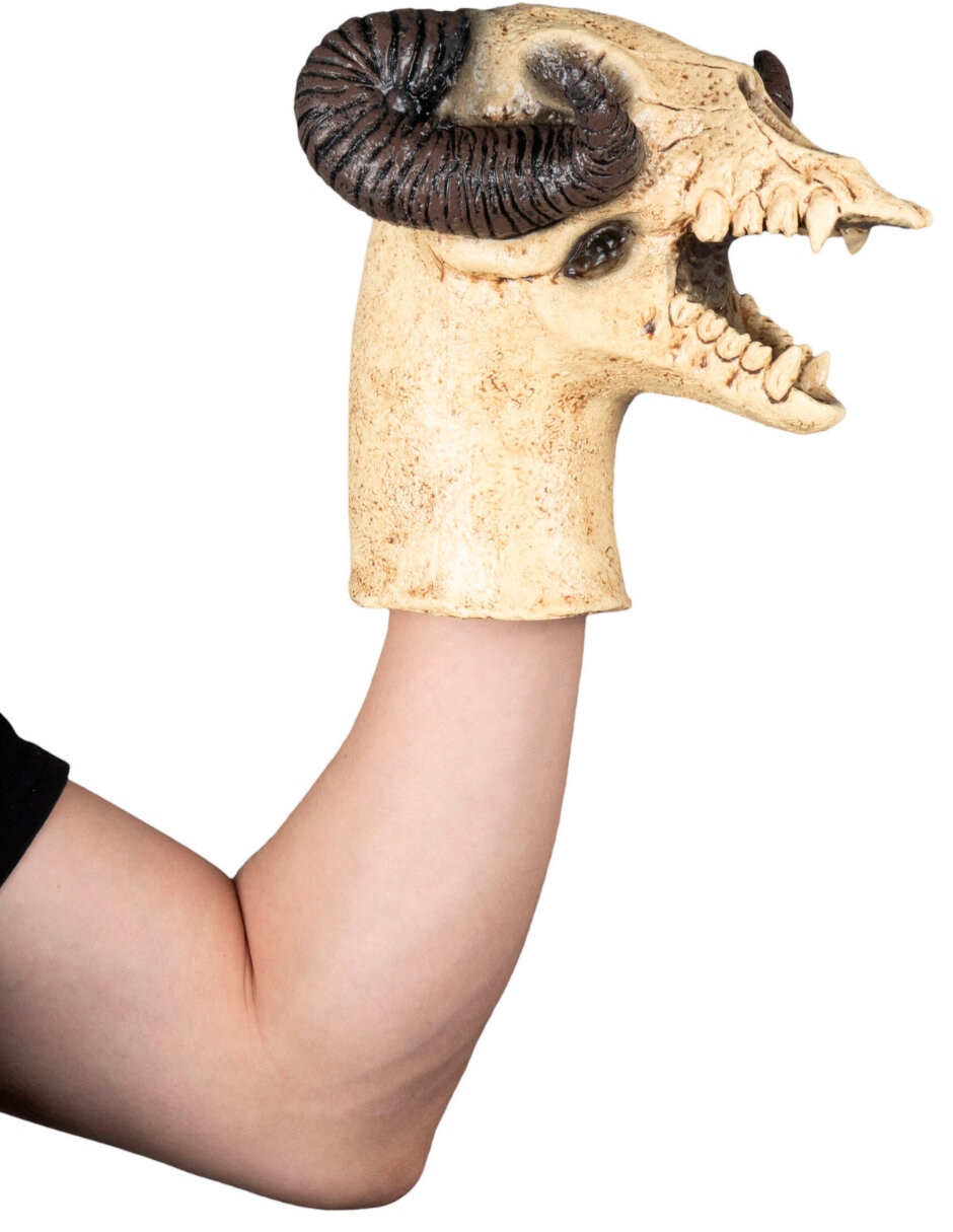 Guantes para disfraz de Marioneta de Cráneo de animal Rev