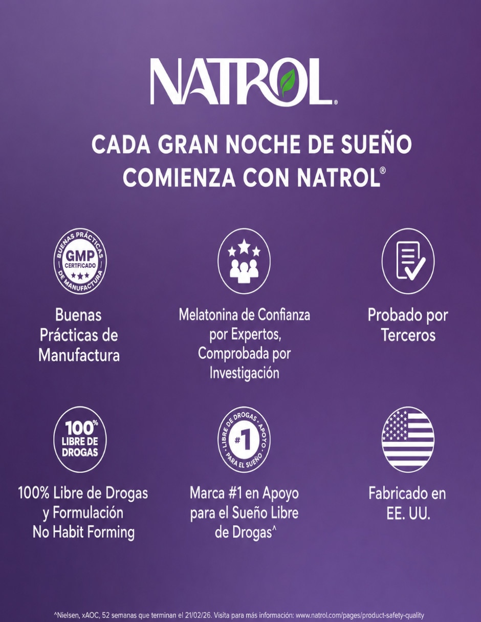 Natrol melatonina líquida de 1 mg sabor berry
