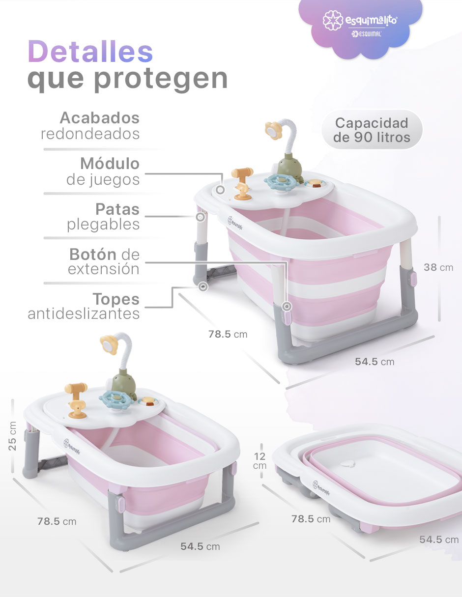 Bañera módulo de juegos y regadera de plástico 7