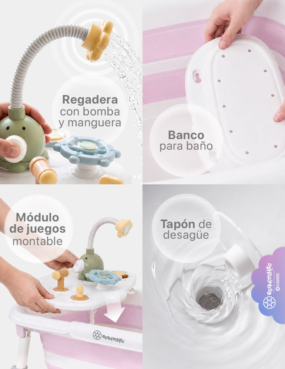 Bañera módulo de juegos y regadera de plástico 2