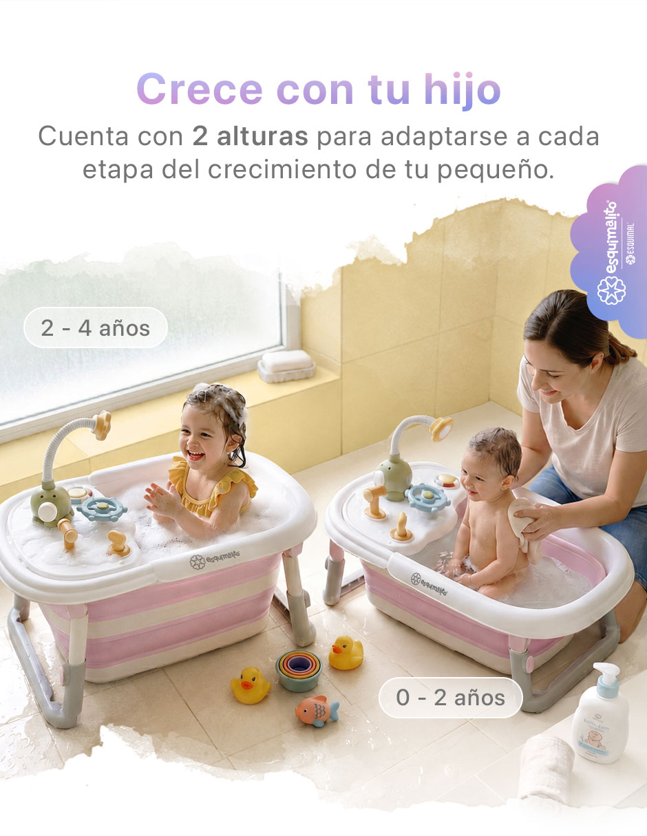 Bañera módulo de juegos y regadera de plástico 6