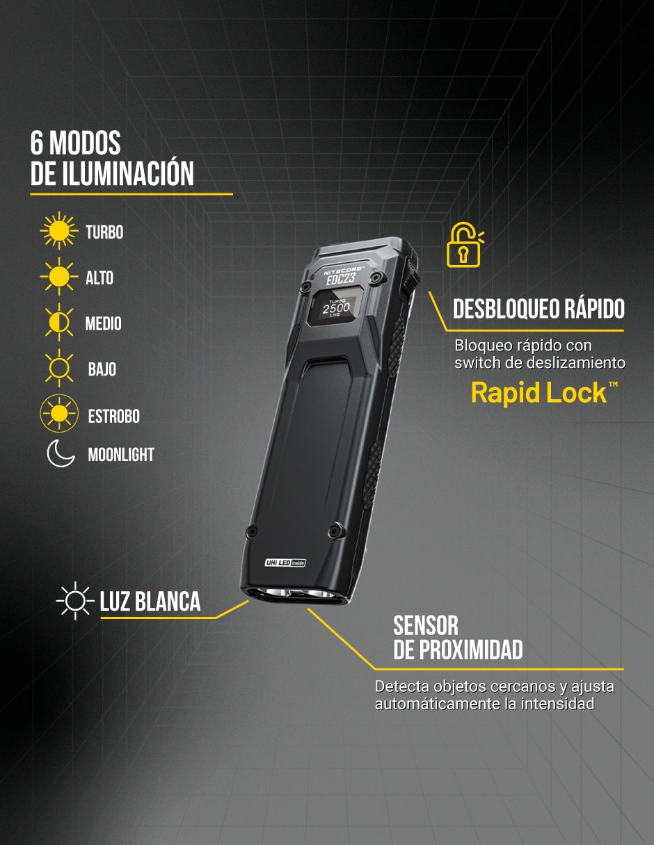 Linterna de mano Nitecore EDC23