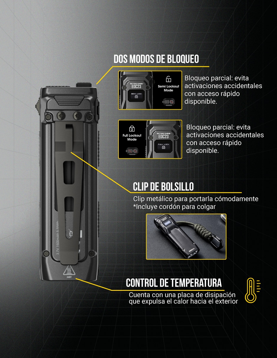 Linterna de mano Nitecore EDC23