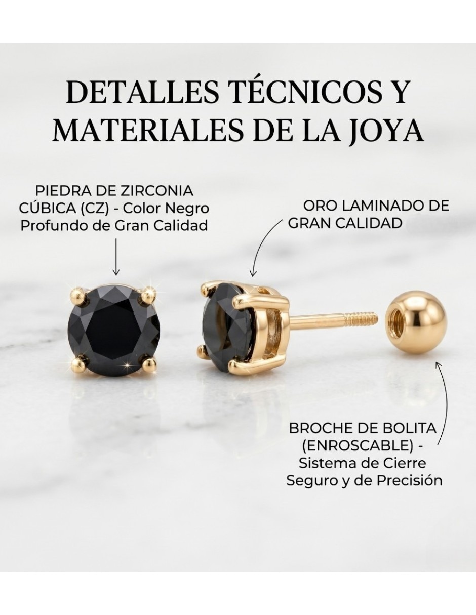Broqueles CM-Top de oro laminado 14 K con acabado brillante zirconia cúbica