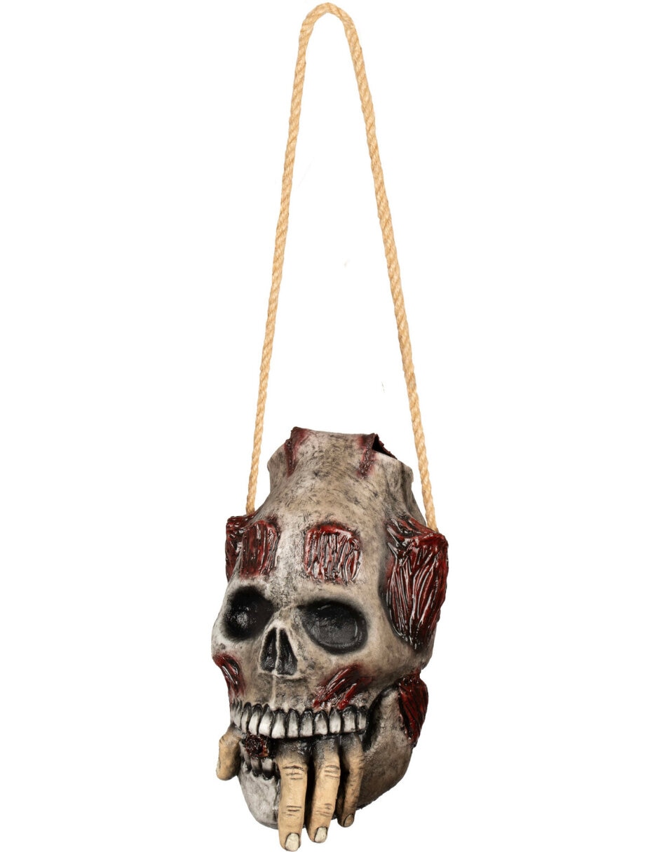 Colgante para disfraz de bolsa de cabeza de esqueleto Rev