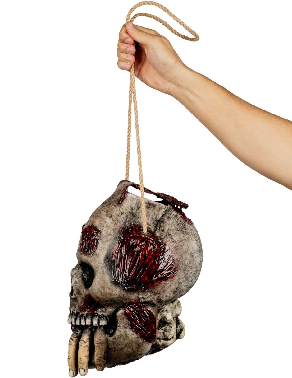 Colgante para disfraz de bolsa de cabeza de esqueleto Rev