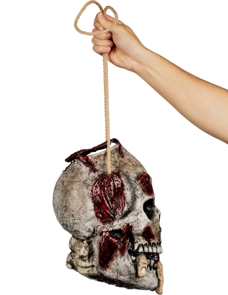 Colgante para disfraz de bolsa de cabeza de esqueleto Rev