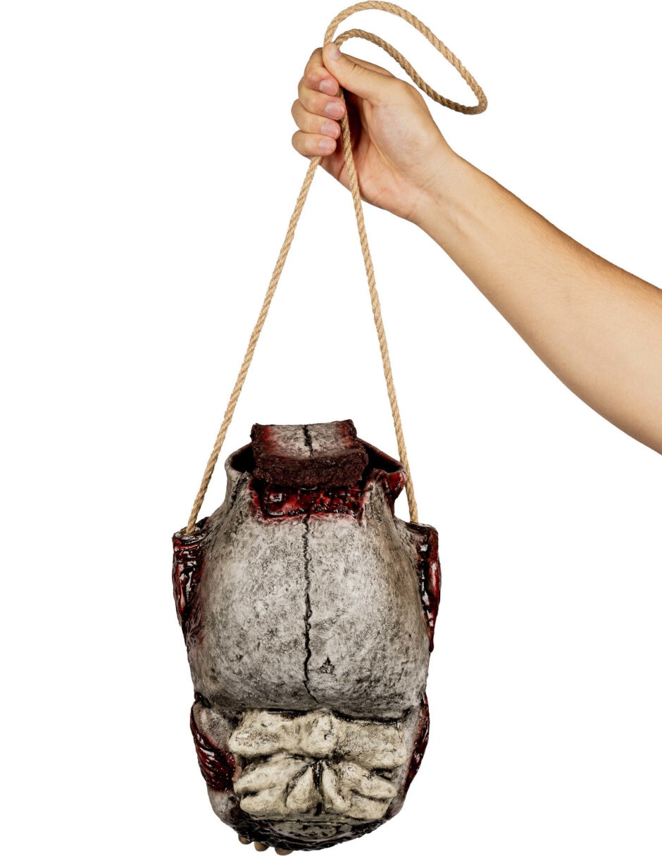 Colgante para disfraz de bolsa de cabeza de esqueleto Rev