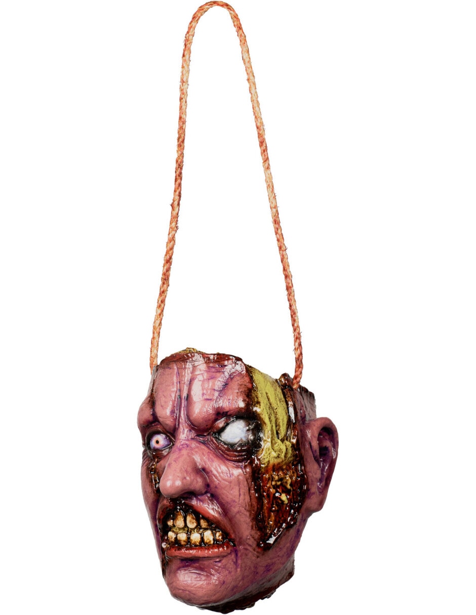 Colgante para disfraz de bolsa de cabeza de Zombie aterrador Colgante para disfraz de bolsa de cabeza de Zombie aterrador