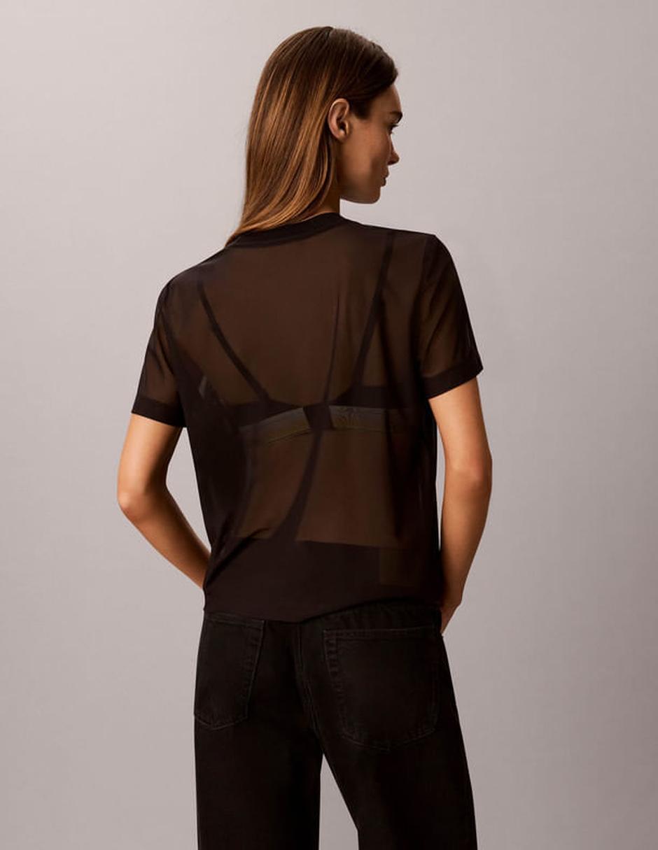 Playera manga corta cuello redondo para mujer 3