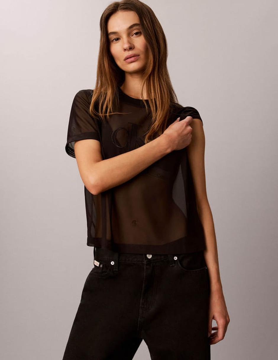 Playera manga corta cuello redondo para mujer 5