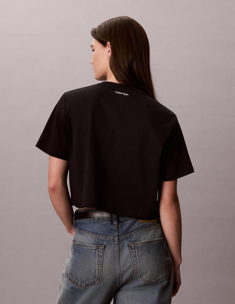 Playera manga corta ck cuello redondo para mujer