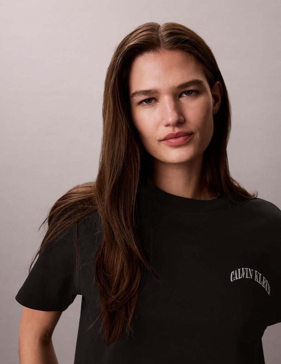 Playera manga corta ck cuello redondo para mujer