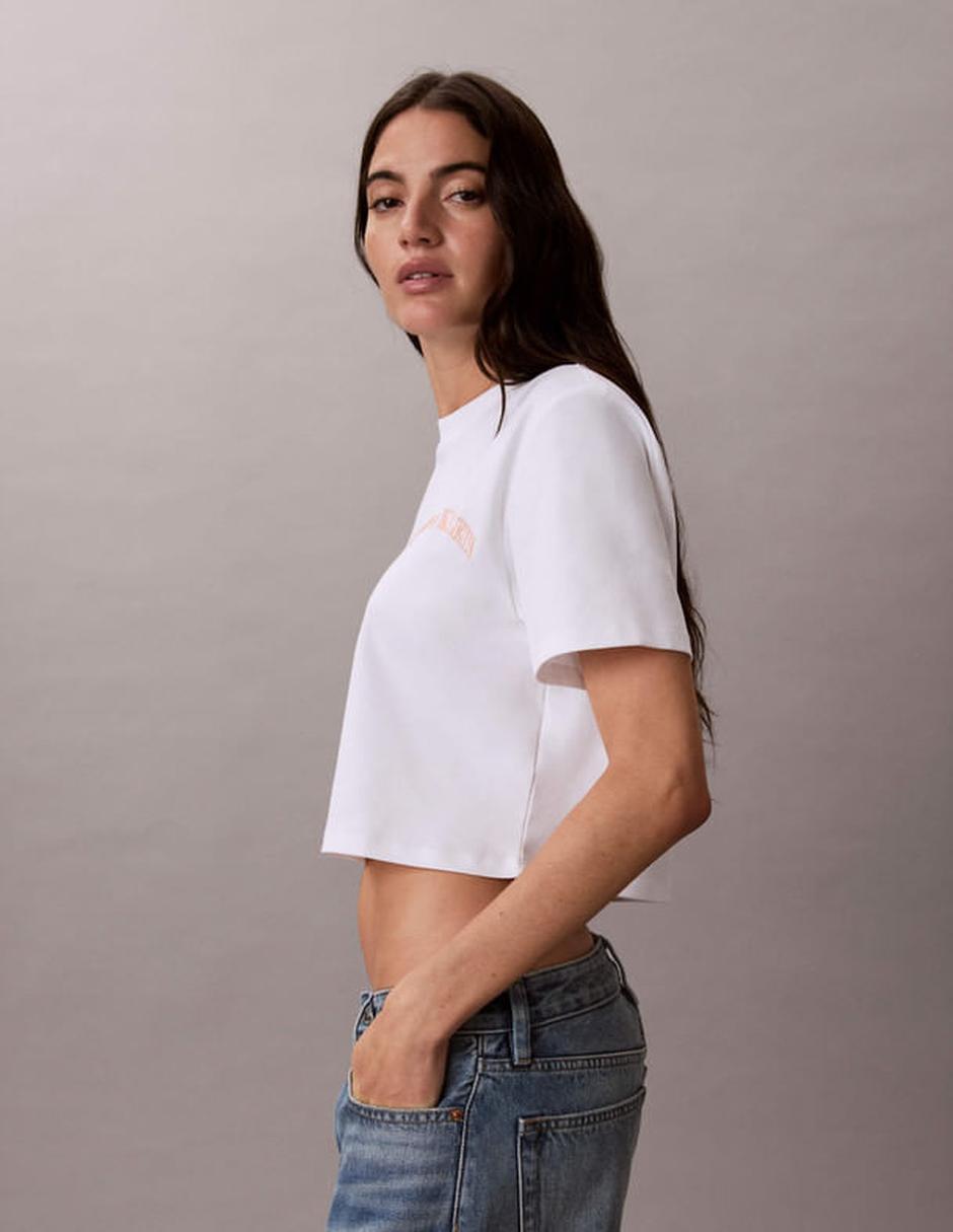 Playera manga corta cuello redondo para mujer 5