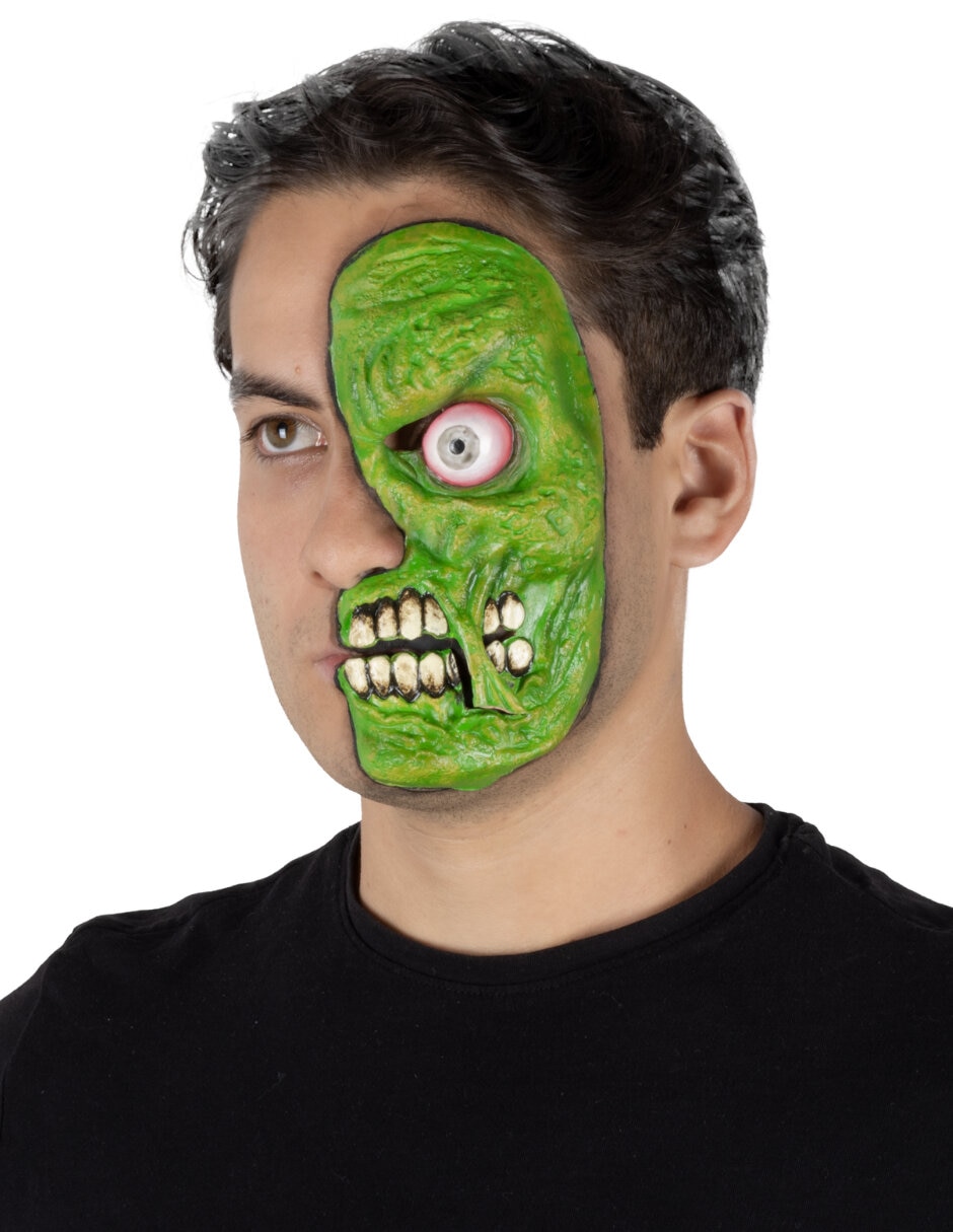Maquillaje para disfraz de media máscara zombie efecto especial Maquillaje para disfraz de media máscara zombie efecto especial