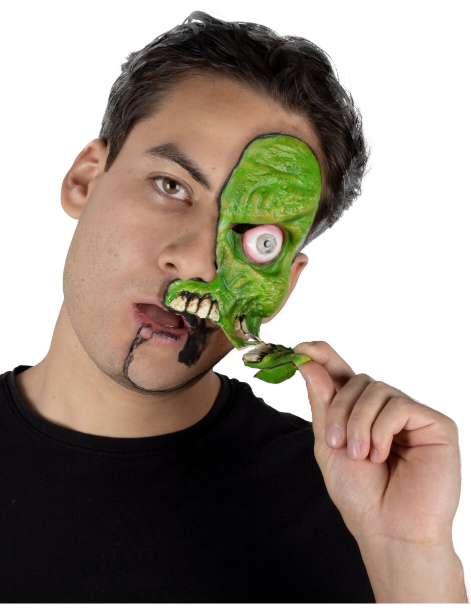 Maquillaje para disfraz de media máscara zombie efecto especial