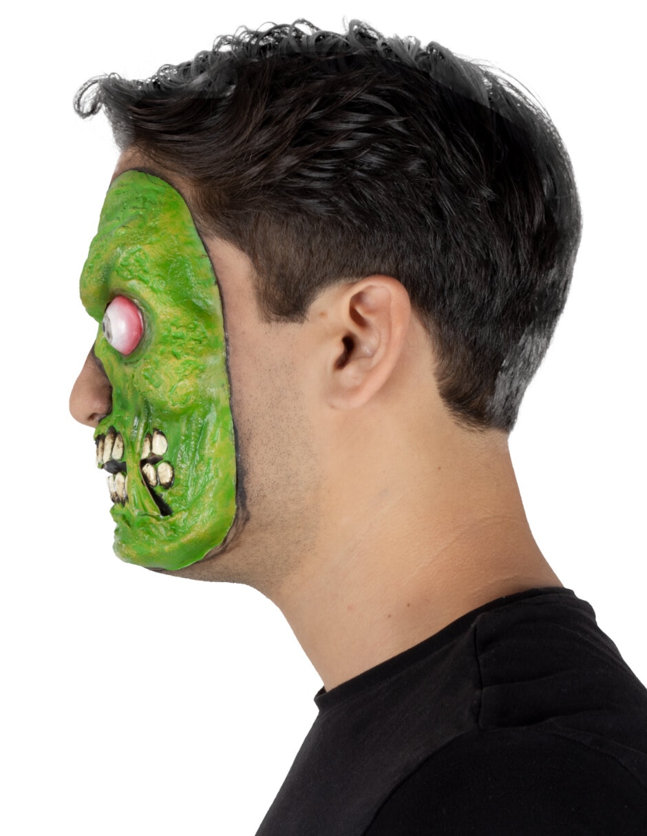 Maquillaje para disfraz de media máscara zombie efecto especial