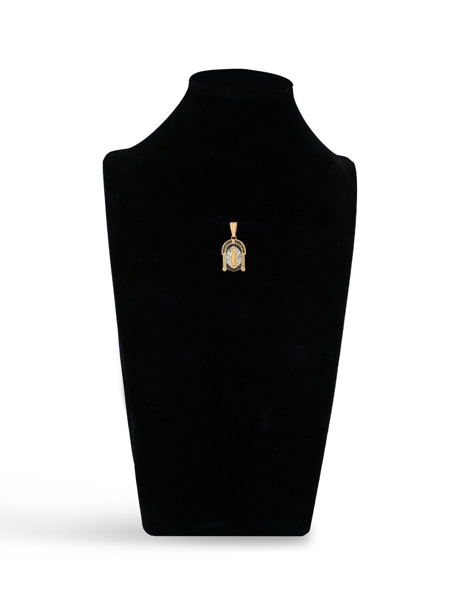Medalla de Virgen Joyerias Bizzarro de oro amarillo 14 k zirconia