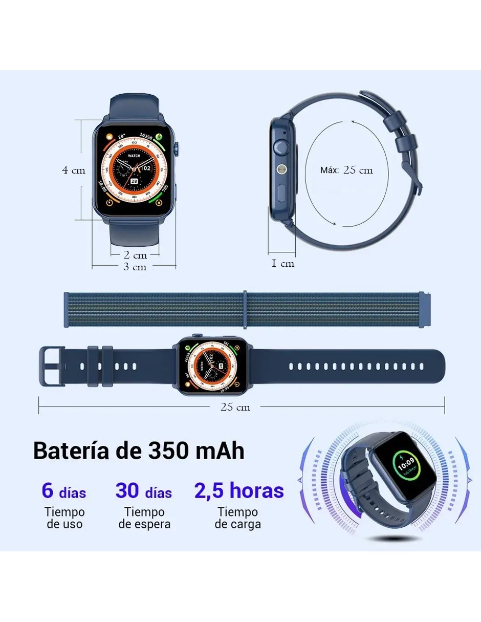 Smartwatch Smarti Lowor30 Azul unisex 9