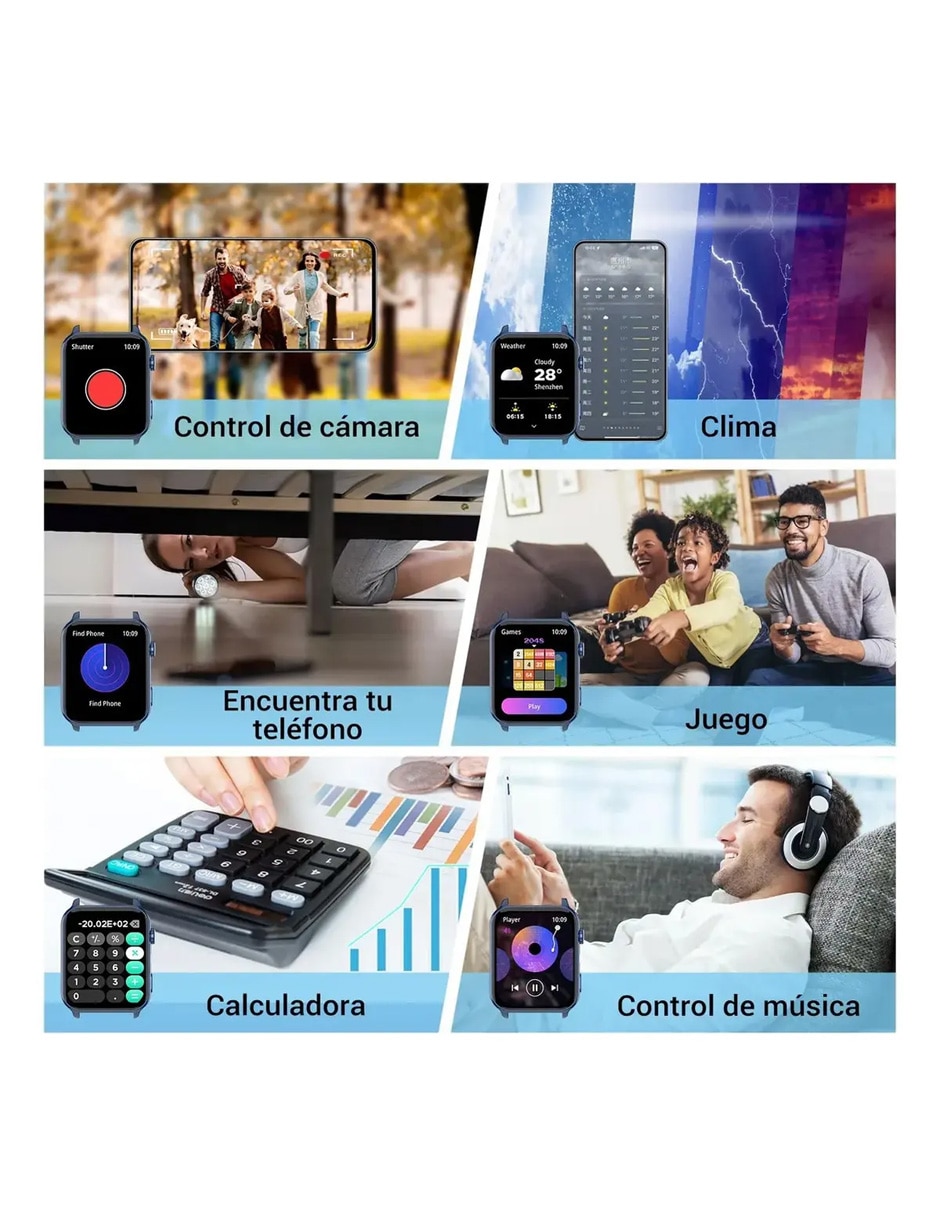 Smartwatch Smarti Lowor30 Azul unisex 6