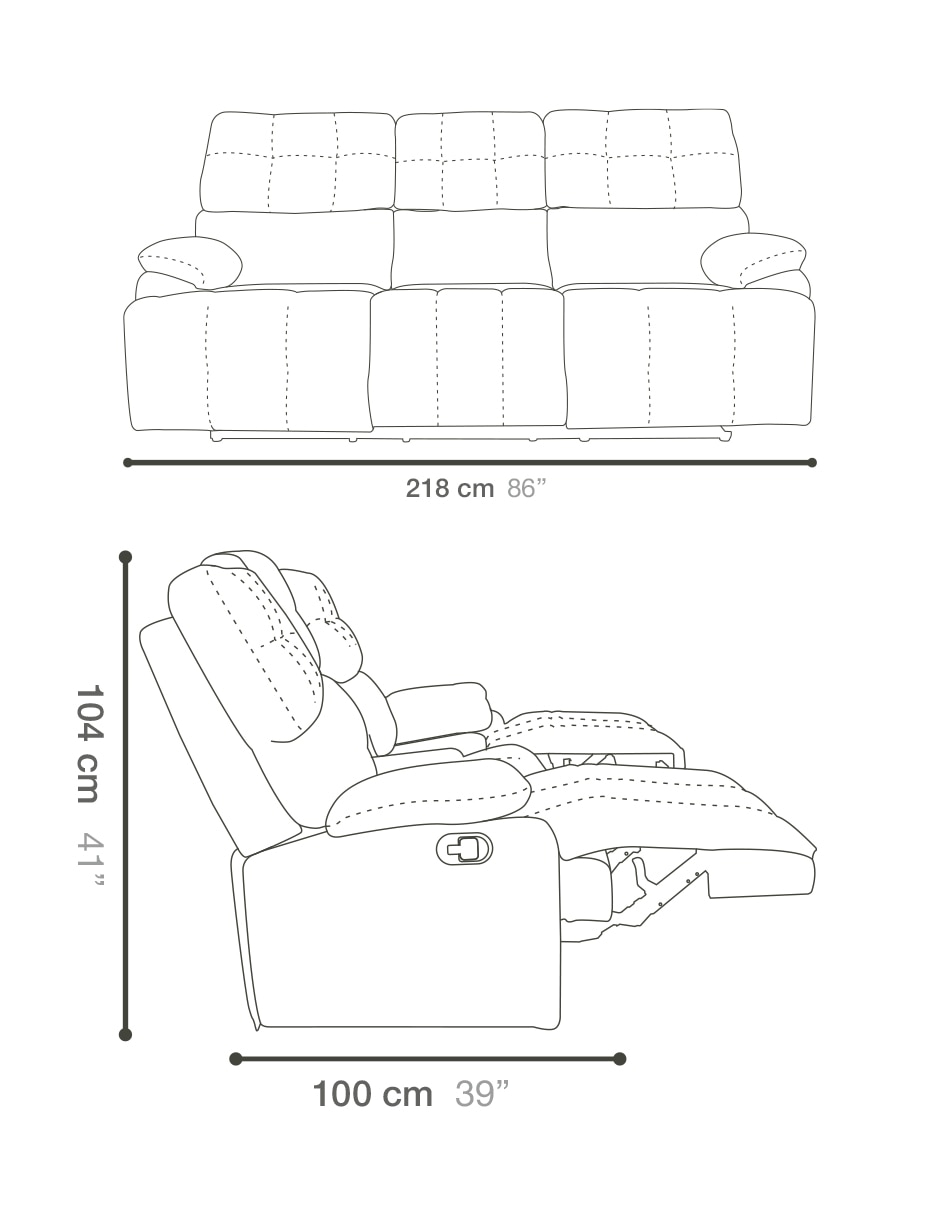 Reclinable Sofa doble Souul 8