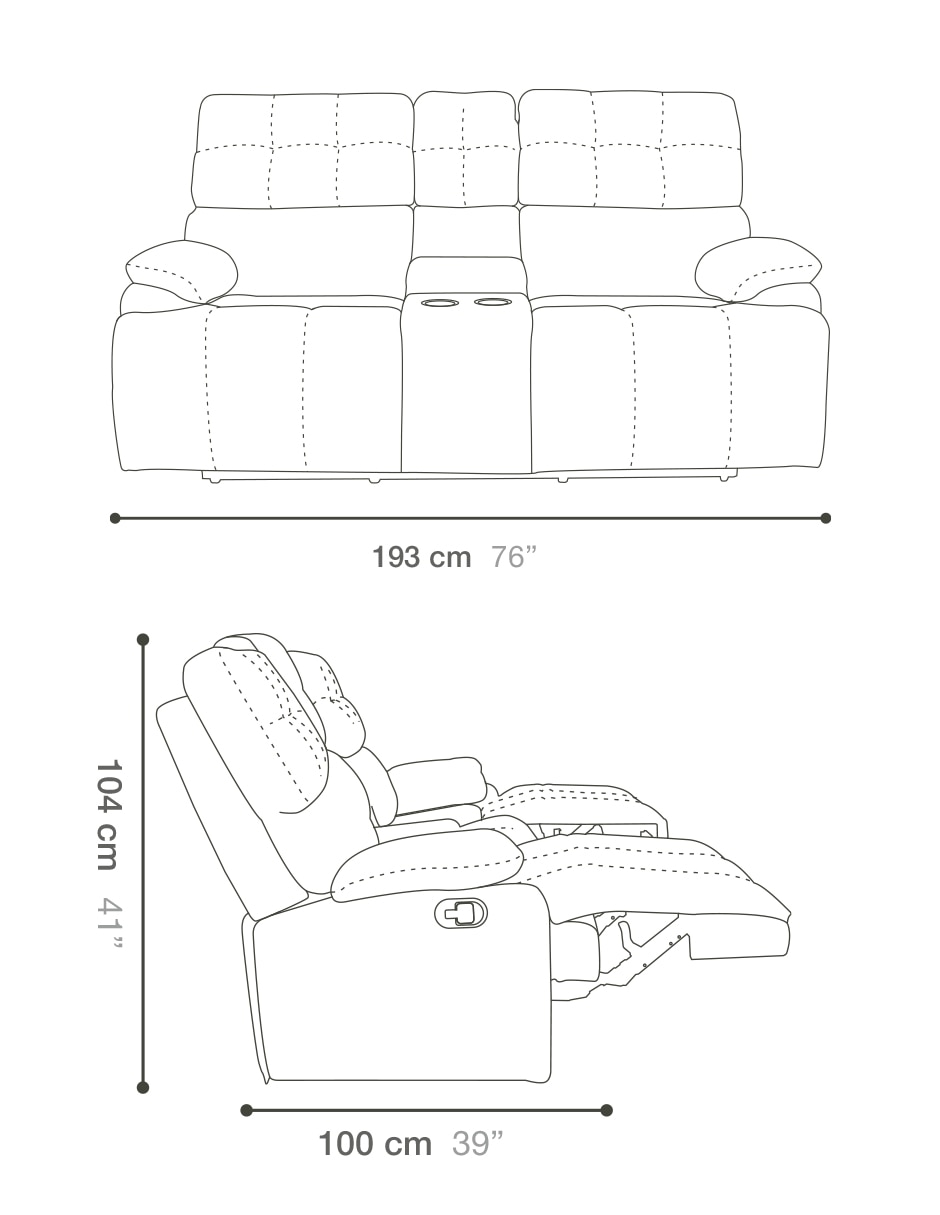 Reclinable Love seat Souul Jöm