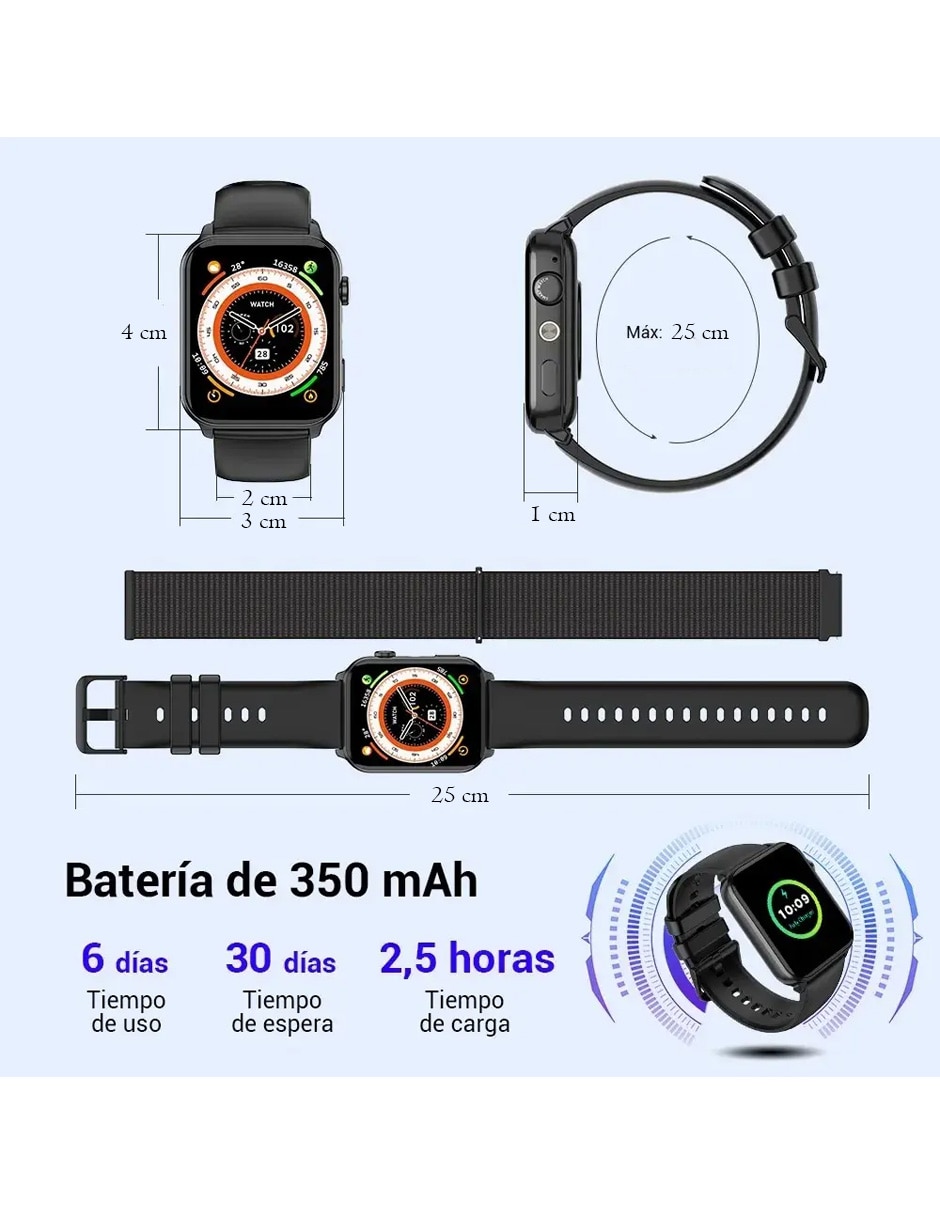 Smartwatch Smart Lowor30 negro unisex 5