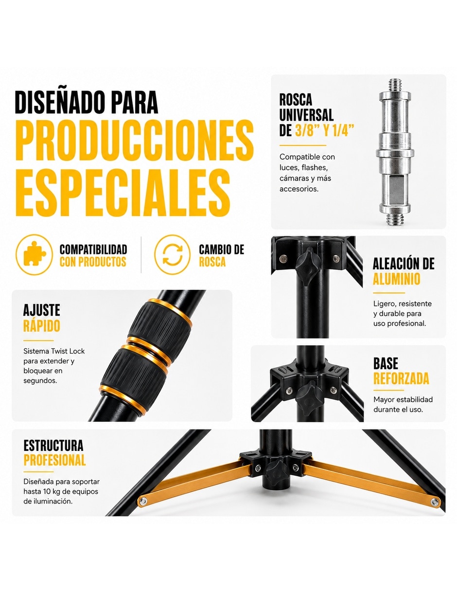Soporte para cámara Lp-03 de aluminio 9