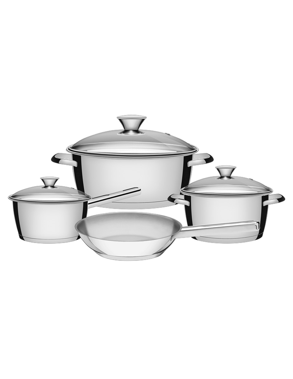 Batería de cocina acero inoxidable 7 piezas Batería de cocina acero inoxidable 7 piezas