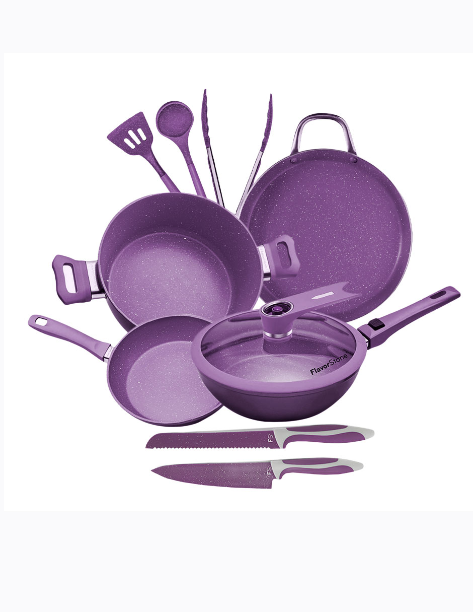 Batería de cocina de acero antiadherente 10 piezas Batería de cocina de acero antiadherente 10 piezas
