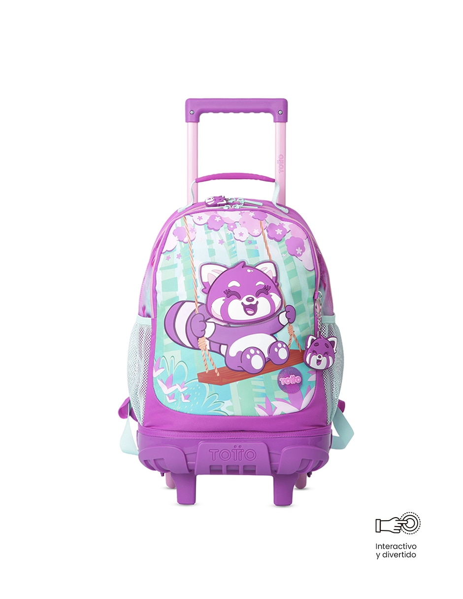 Mochila con ruedas escolar rue bomper bambu para niña 2