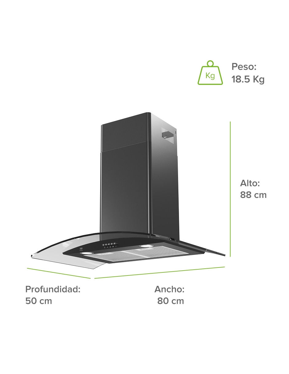 Campana de pared CEV80N de acero inoxidable 5