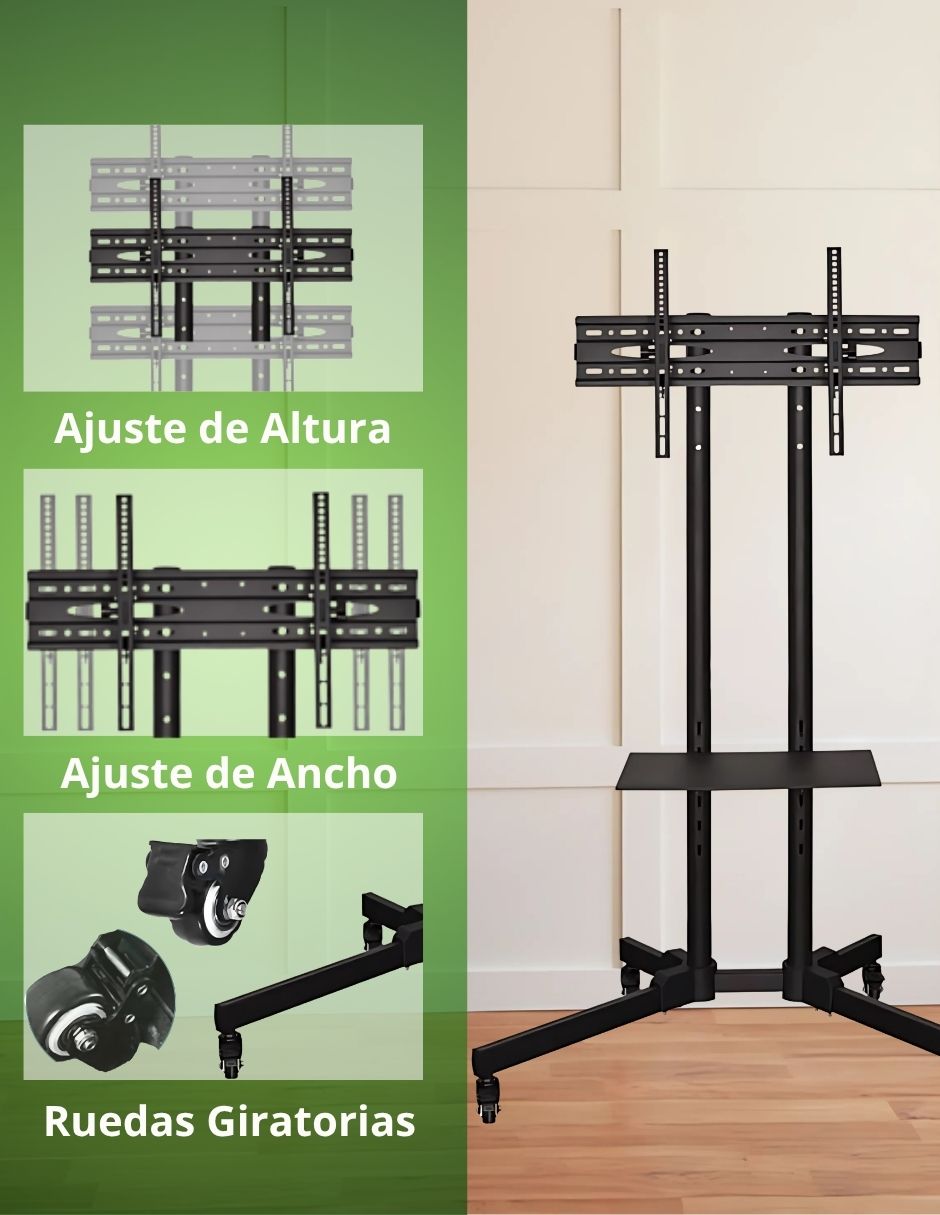 Soporte piso para pantalla fijo 32 - 65 pulgadas 3