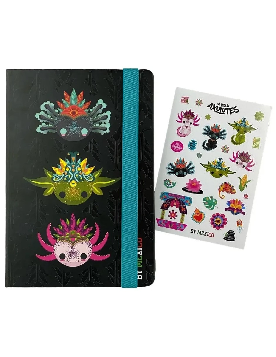 Set libreta ajolote a rayas Set libreta ajolote a rayas