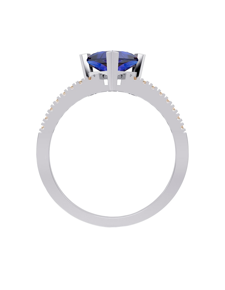 Anillo de compromiso de oro 14 k 3