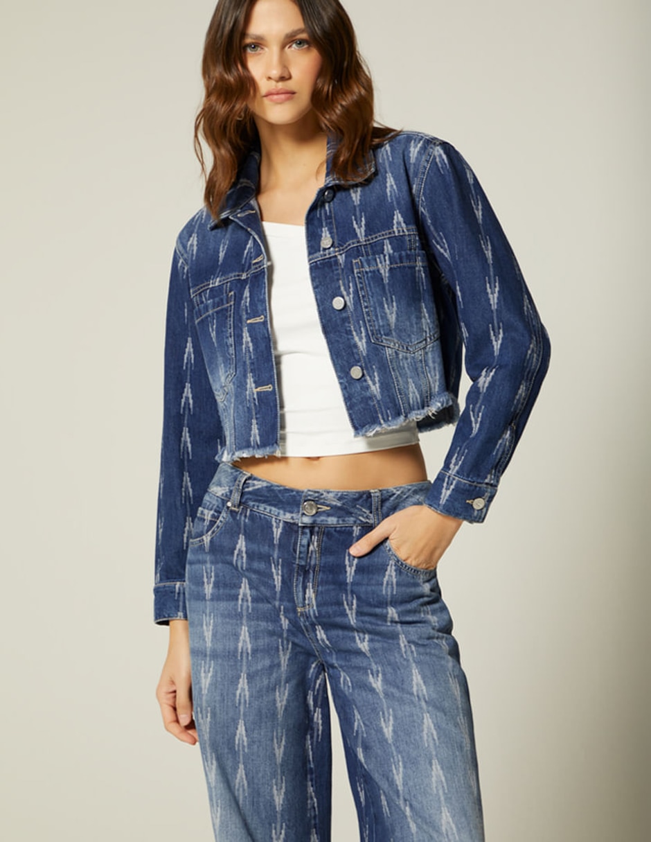 Chamarra denim Studio f de mezclilla para mujer