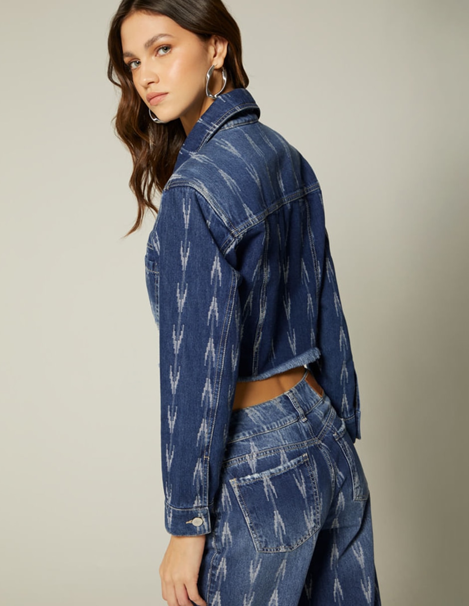Chamarra denim Studio f de mezclilla para mujer