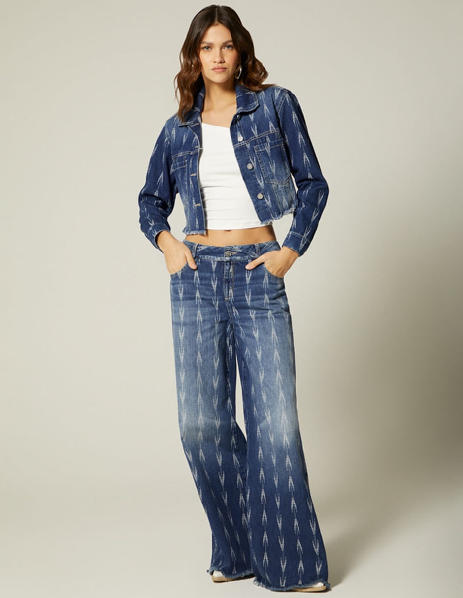 Chamarra denim Studio f de mezclilla para mujer