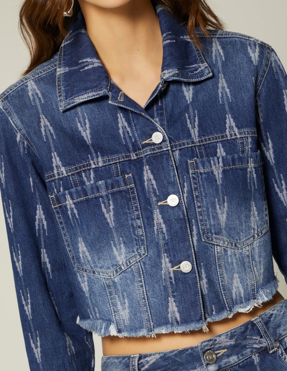 Chamarra denim Studio f de mezclilla para mujer