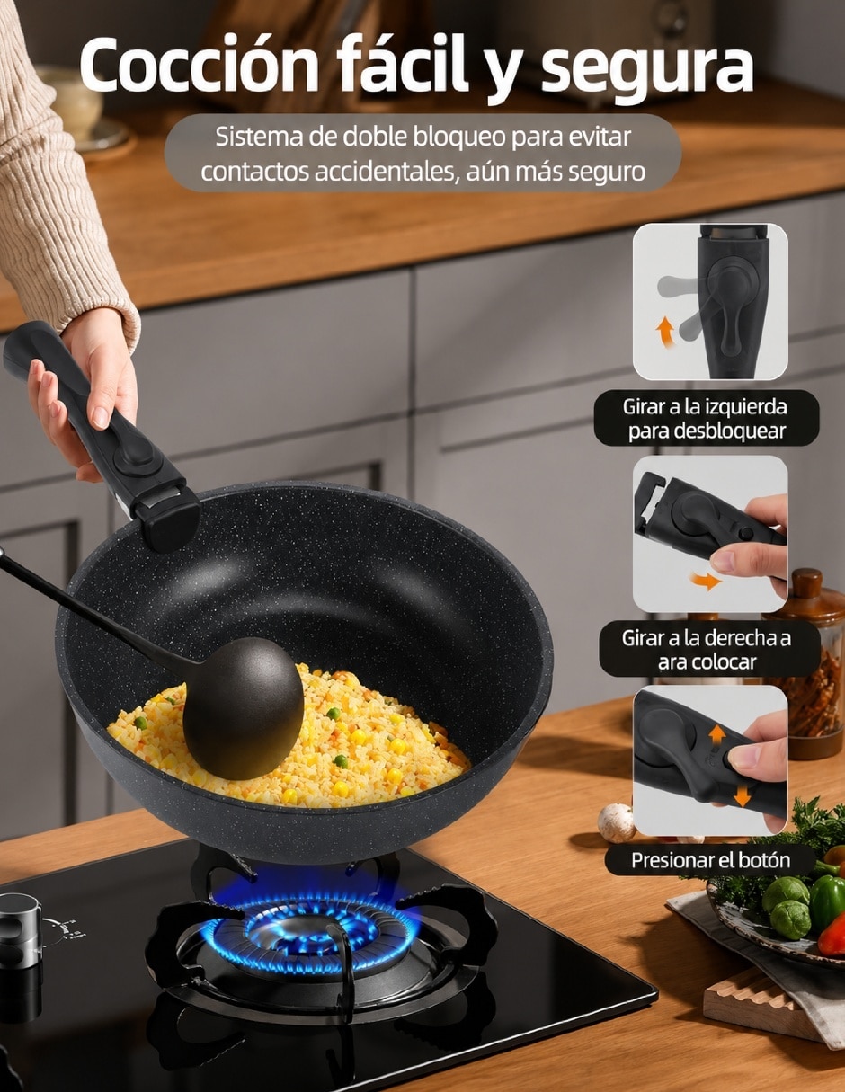 Batería de cocina U Shop antiadherente sin pfoa 15 piezas