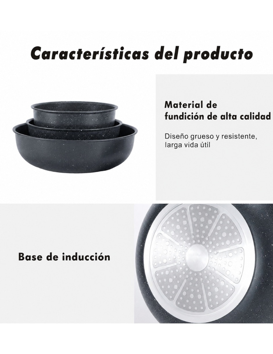 Batería de cocina U Shop antiadherente sin pfoa 15 piezas