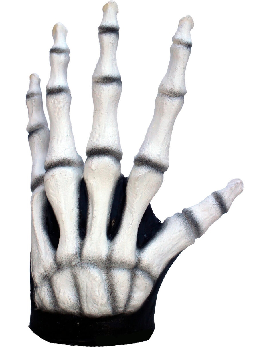 Guantes para disfraz de esqueleto calavera rev