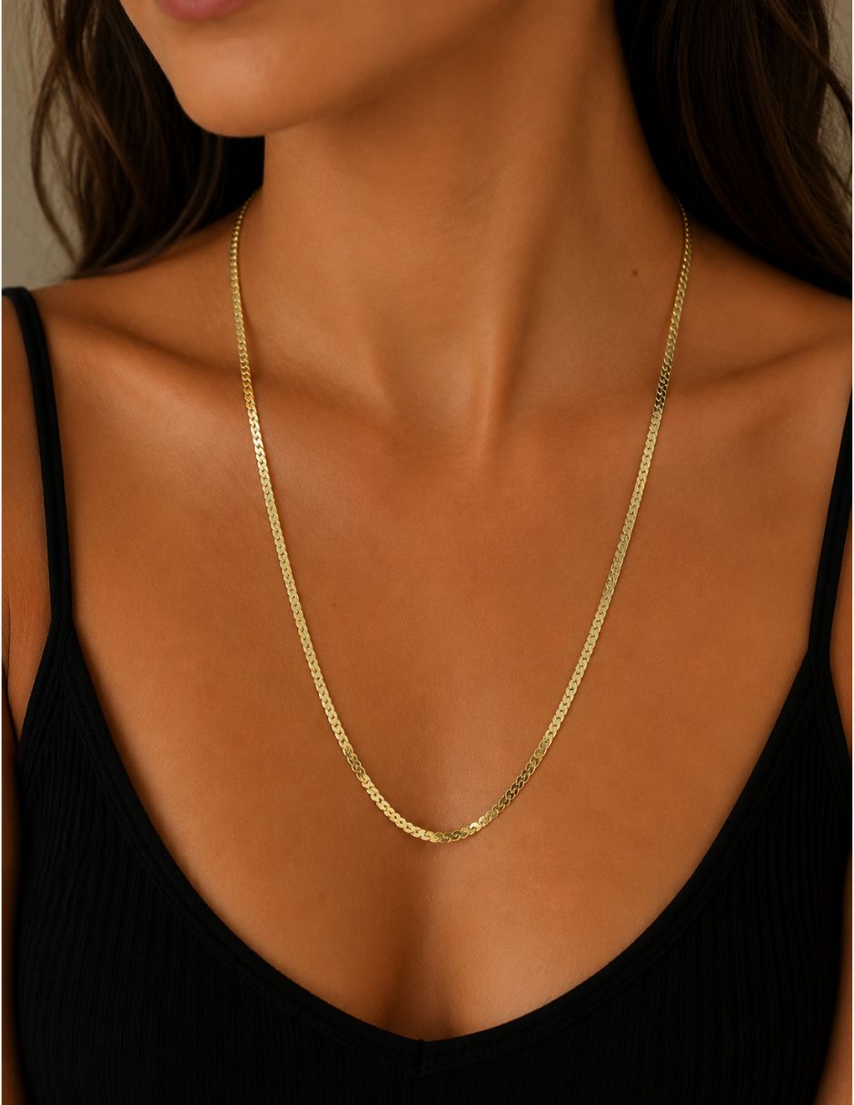 Collar Moon de oro laminado 14 K