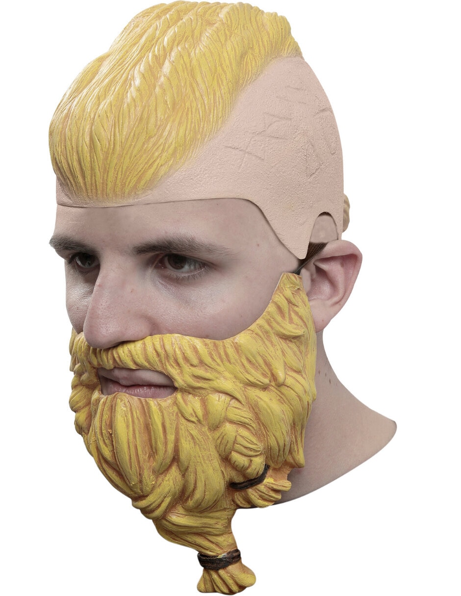 Máscara para disfraz vikingo para cosplay Rev