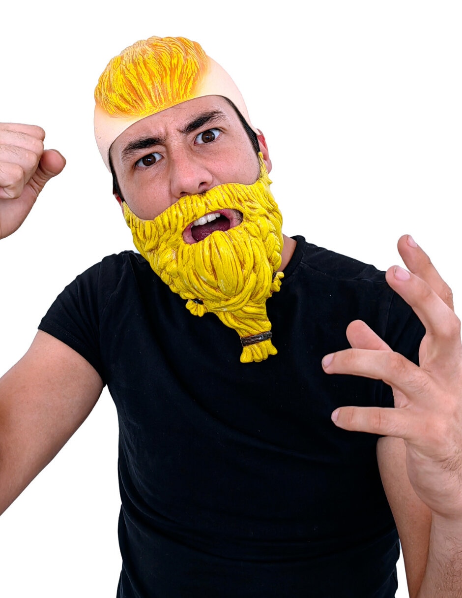 Máscara para disfraz vikingo para cosplay Rev